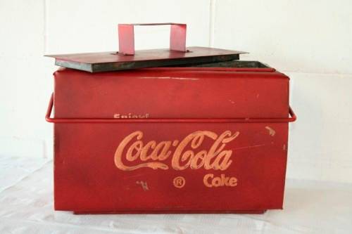 An extremely rare antique Coca-Cola (metal) lined cooler box for bottles in amazing condition