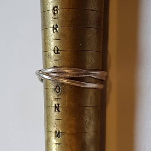 An awesome silver 3-ring "Russian Wedding Ring" in good condition