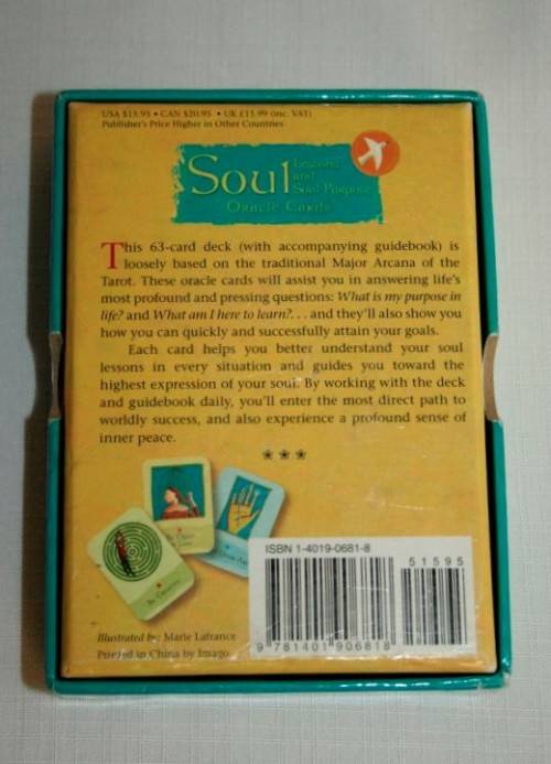 Soul Lessons & Soul Purpose (Oracle Cards) by Sania Choquette - 63 cards with a guidebook - RS17Sale