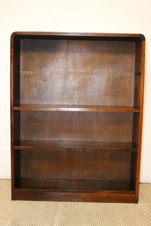 A wonderful Art Deco imbuia bookcase/ display cabinet with loads of shelf space - amazing!