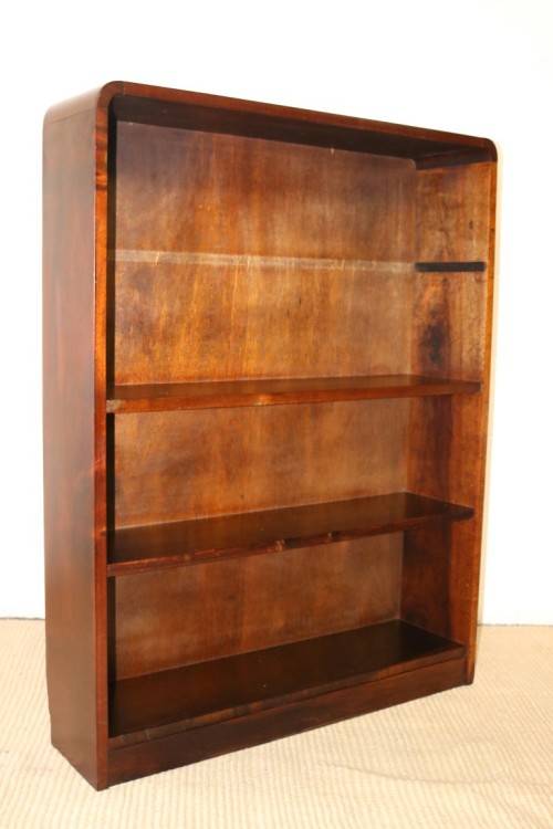 A wonderful Art Deco imbuia bookcase/ display cabinet with loads of shelf space - amazing!