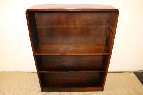 A wonderful Art Deco imbuia bookcase/ display cabinet with loads of shelf space - amazing!