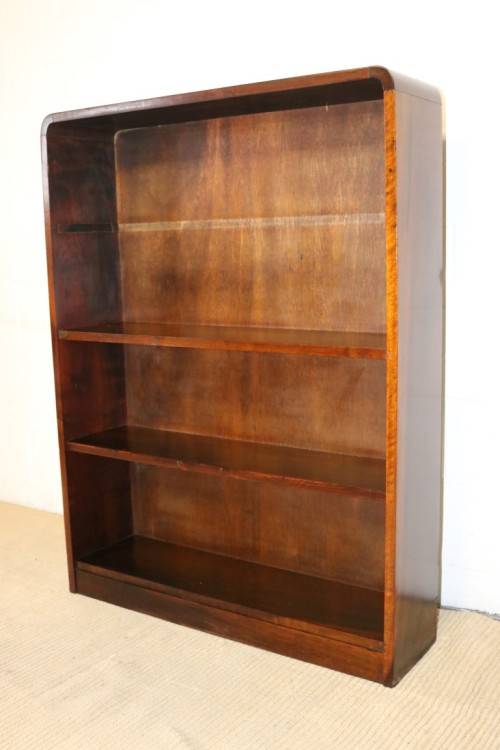 A wonderful Art Deco imbuia bookcase/ display cabinet with loads of shelf space - amazing!