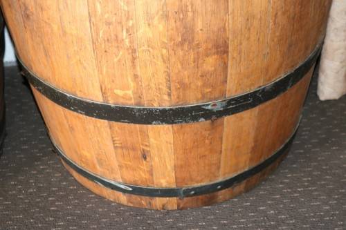 Original solid French Oak wine barrels with their original hoops in good condition!