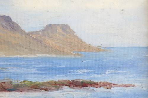 **RS17** A wonderful framed (behind glass) painting signed "S. Wallace" of the Twelve Apostles