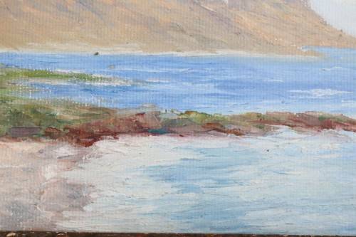 **RS17** A wonderful framed (behind glass) painting signed "S. Wallace" of the Twelve Apostles