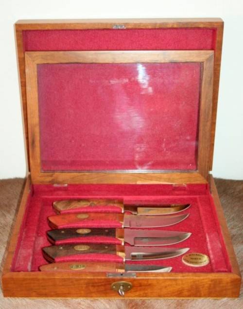 **RS17** A rare limited edition original S. Mackrill custom made African Big Five hunting knife set