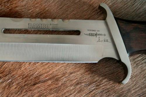 A HUGE original 1988 Rambo III Bowie knife in its original box with the sheath and certificate