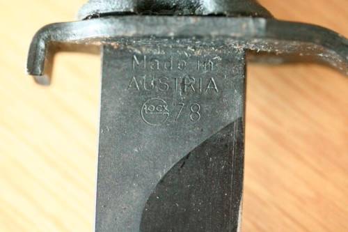 An awesome original Austrian made (Black) Glock 78 Tactical-Survival knife in its sheath/ scabbard