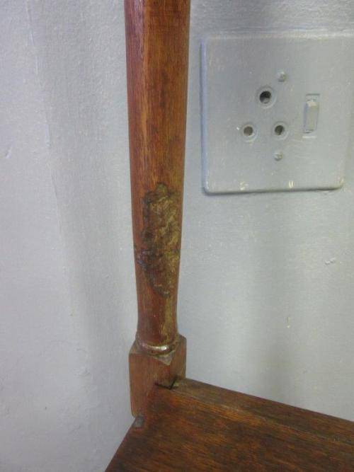 A superb vintage tall Oak double planter stand - perfect for a vase with flowers on a patio!!