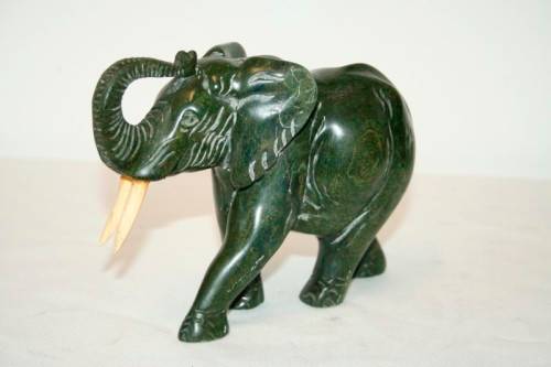 **RS17** A beautiful solid soapstone hand-carved elephant sculpture in gorgeous condition