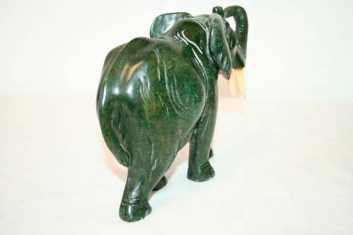 **RS17** A beautiful solid soapstone hand-carved elephant sculpture in gorgeous condition