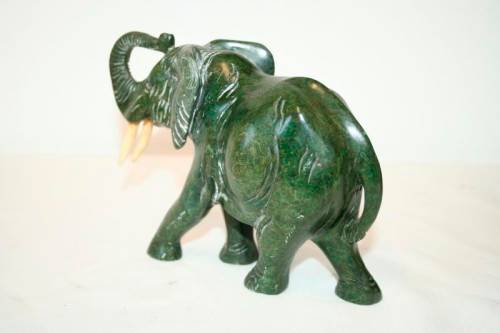 **RS17** A beautiful solid soapstone hand-carved elephant sculpture in gorgeous condition