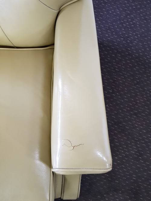 A beautiful 1970's retro recliner chair, fantastic in a sun room, patio, porch - very stylish!!