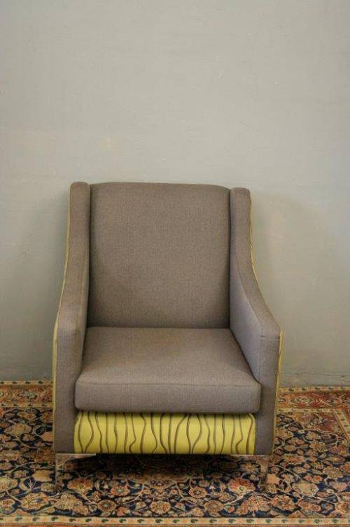 An incredible and very stylish Retro-styled upholstered occasional armchair/ single couch - wow!