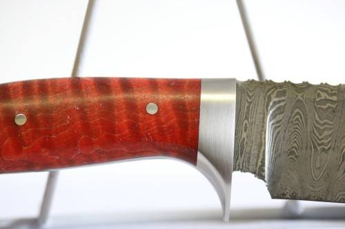 An incredible handmade in America "Charlton LTD" Damascus steel hunting knife - stunning!