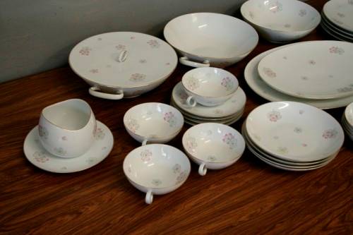 An incredible original vintage "Thomas" of Germany (Rosenthal) fine porcelain dinner service