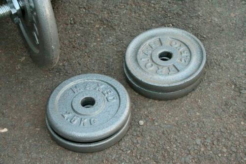 A fantastic original Trojan "Performa 300" bench & assorted weights in awesome condition