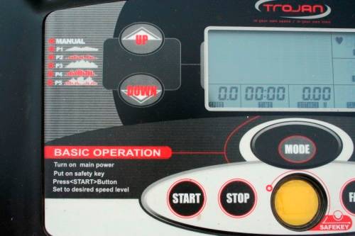 An incredible computerised original "Trojan" Optix Fold-able treadmill with hand-bar speed controls