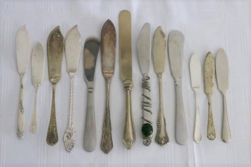 Awesome collection of 13x assorted vintage speciality knives incl. pate, butter, cheese - RS17Sale