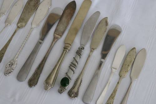 Awesome collection of 13x assorted vintage speciality knives incl. pate, butter, cheese - RS17Sale