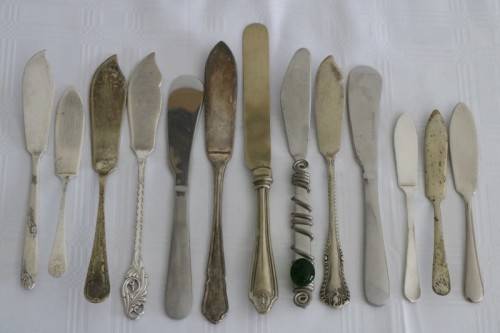 Awesome collection of 13x assorted vintage speciality knives incl. pate, butter, cheese - RS17Sale