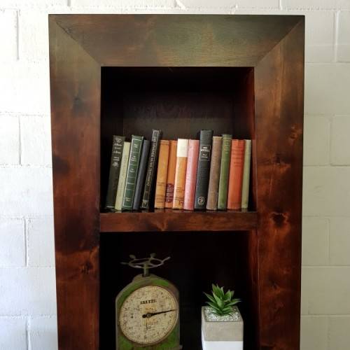 An exquisite tall solid Burmese teak 4-shelf book case/ display cabinet in awesome condition
