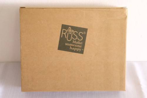 **RS17** An original Russ Bears & Toys hand painted "My Godchild" yellow & blue photo frame