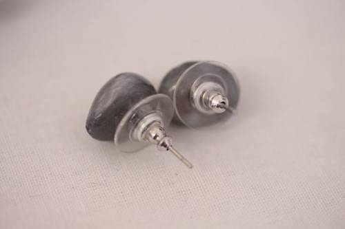 A stunning pair of black cultured baroque pearl earrings in a gorgeous see-through gift box