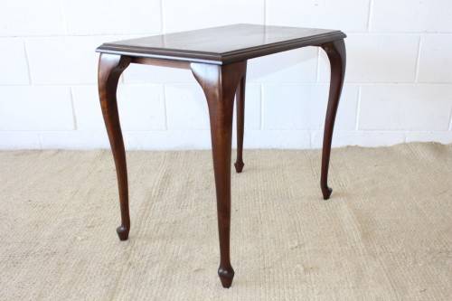 A lovely set of Imbuia stacking/ nesting tables, stunning in any living area in the home!