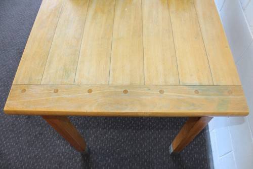 A magnificent "Marks and Spencer" modern Oak desk with metal feet caps and an uncomplicated design!!