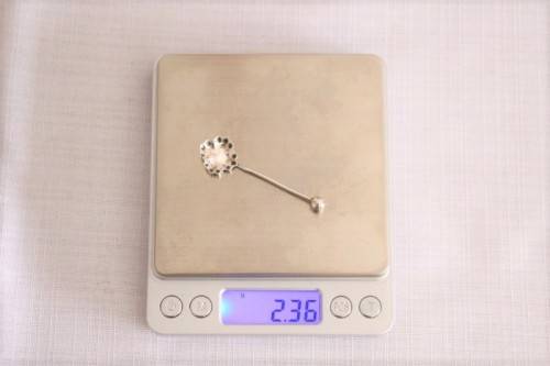 An incredible antique (1919) George V hallmarked sterling silver Colin Cheshire mustard/ mint spoon