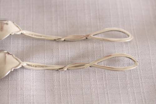 A beautiful antique sterling silver Art Nouveau (c1895 to 1910) USA made fruit spoon & fork set