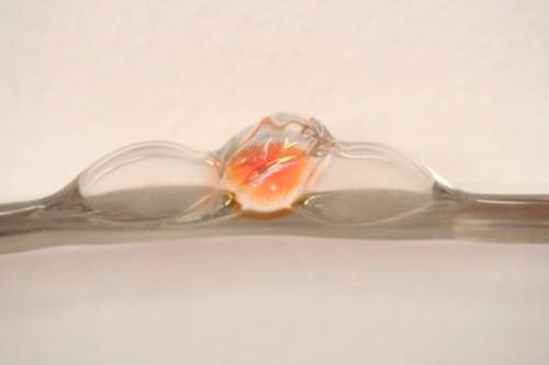 A stunning decorative oval shaped glass serving platter in excellent condition.