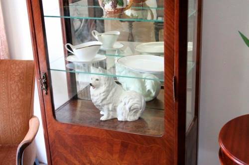 A superb vintage French Louis XV-style show case with beautiful marquetry inlay detailing