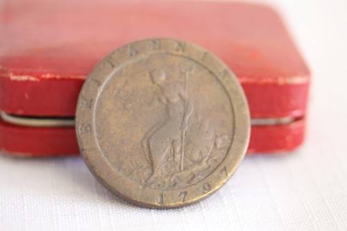 An incredibly rare antique (1797) Great Britain King George III Penny (Cartwheel) coin - WOW!!!