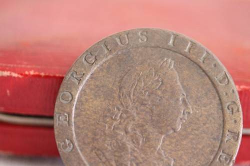 An incredibly rare antique (1797) Great Britain King George III Penny (Cartwheel) coin - WOW!!!