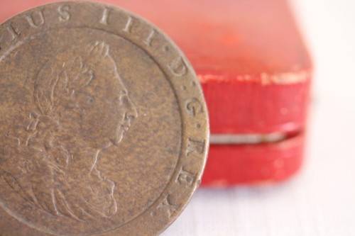 An incredibly rare antique (1797) Great Britain King George III Penny (Cartwheel) coin - WOW!!!