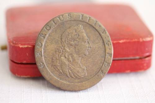 An incredibly rare antique (1797) Great Britain King George III Penny (Cartwheel) coin - WOW!!!