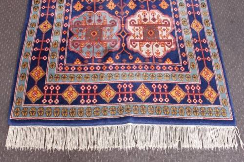 A beautiful and very well made colourful Russian Derbent carpet in light & dark blue, reds and rust
