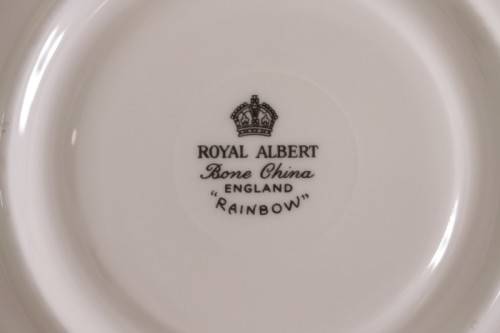 A gorgeous vintage Royal Albert porcelain trio in the beautiful "Rainbow Yellow" pattern