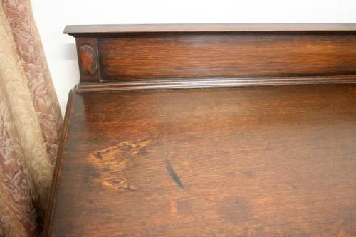 An exquisite vintage Oak side server cabinet with brass handles & loads of drawer & cupboard space
