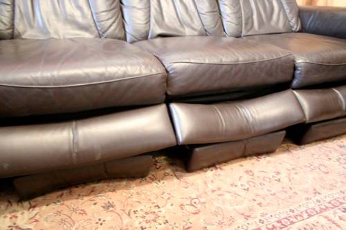 **RS17_Clearance** XL - 2,08cm long genuine leather 3-seater reclining couch in great condition!!