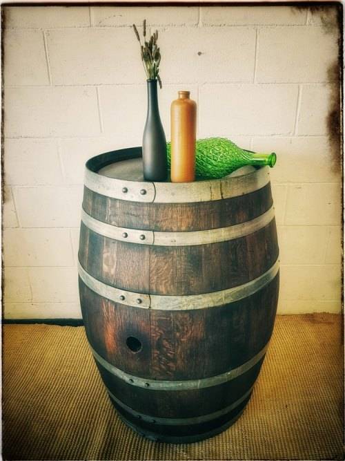 Original solid French Oak wine barrels with the original hoops in good condition!