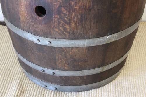 Original solid French Oak wine barrels with the original hoops in good condition!
