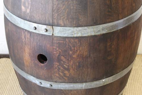 Original solid French Oak wine barrels with the original hoops in good condition!