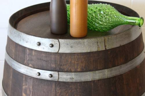 Original solid French Oak wine barrels with the original hoops in good condition!