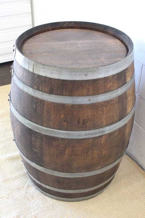 Original solid French Oak wine barrels with the original hoops in good condition!
