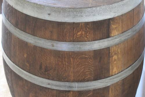 Original solid French Oak wine barrels with the original hoops in good condition!