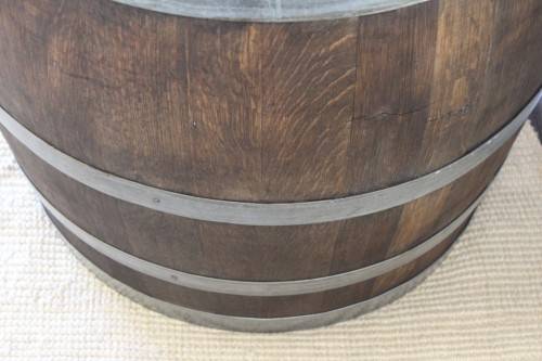 Original solid French Oak wine barrels with the original hoops in good condition!